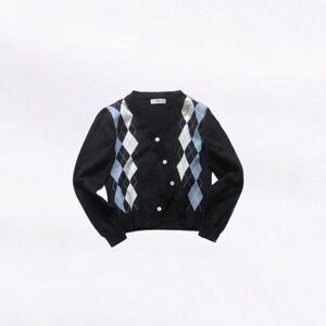 k k ⋆ argyle cardigan